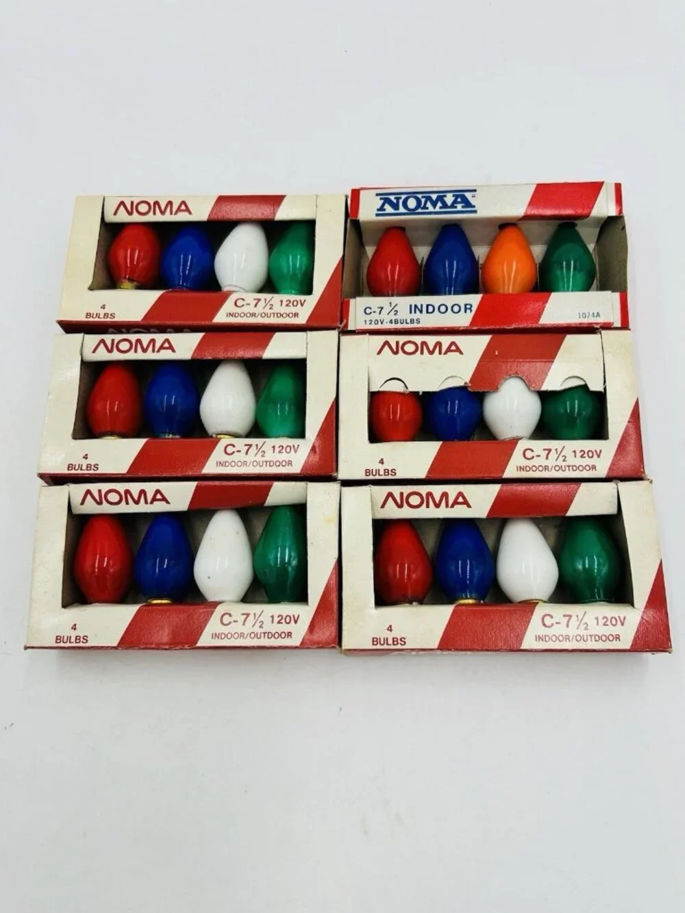 Noma C 7-1/2 Replacement Bulbs Christmas Lights Multicolor 7 Packs of 4